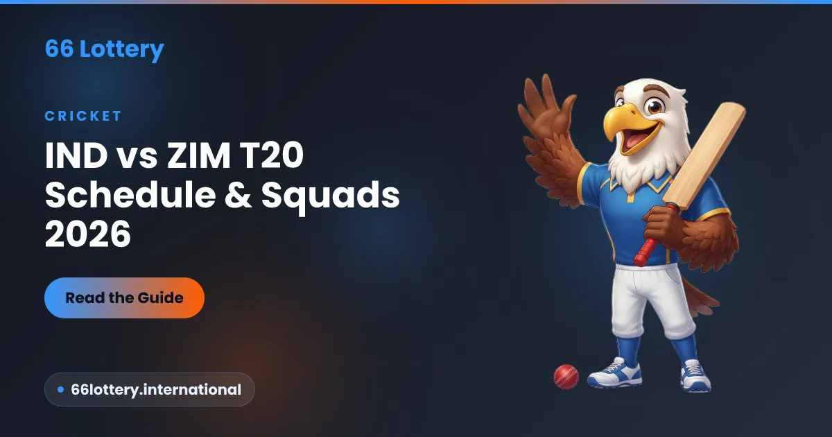 IND vs ZIM T20 2026 schedule and squads — a 66Lottery fan guide