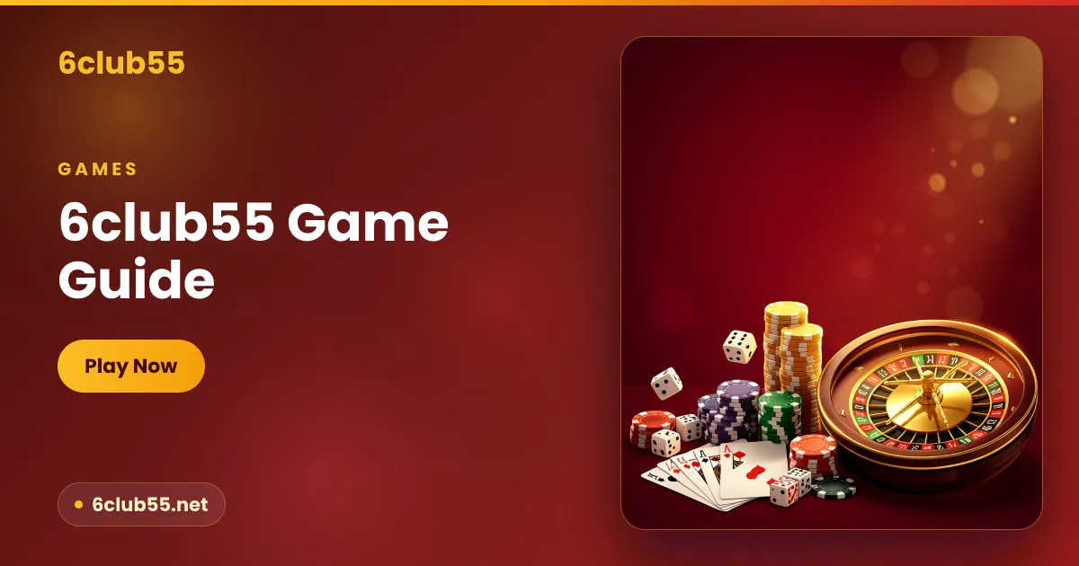 6club55 game guide covering colour prediction, Wingo lottery and live casino