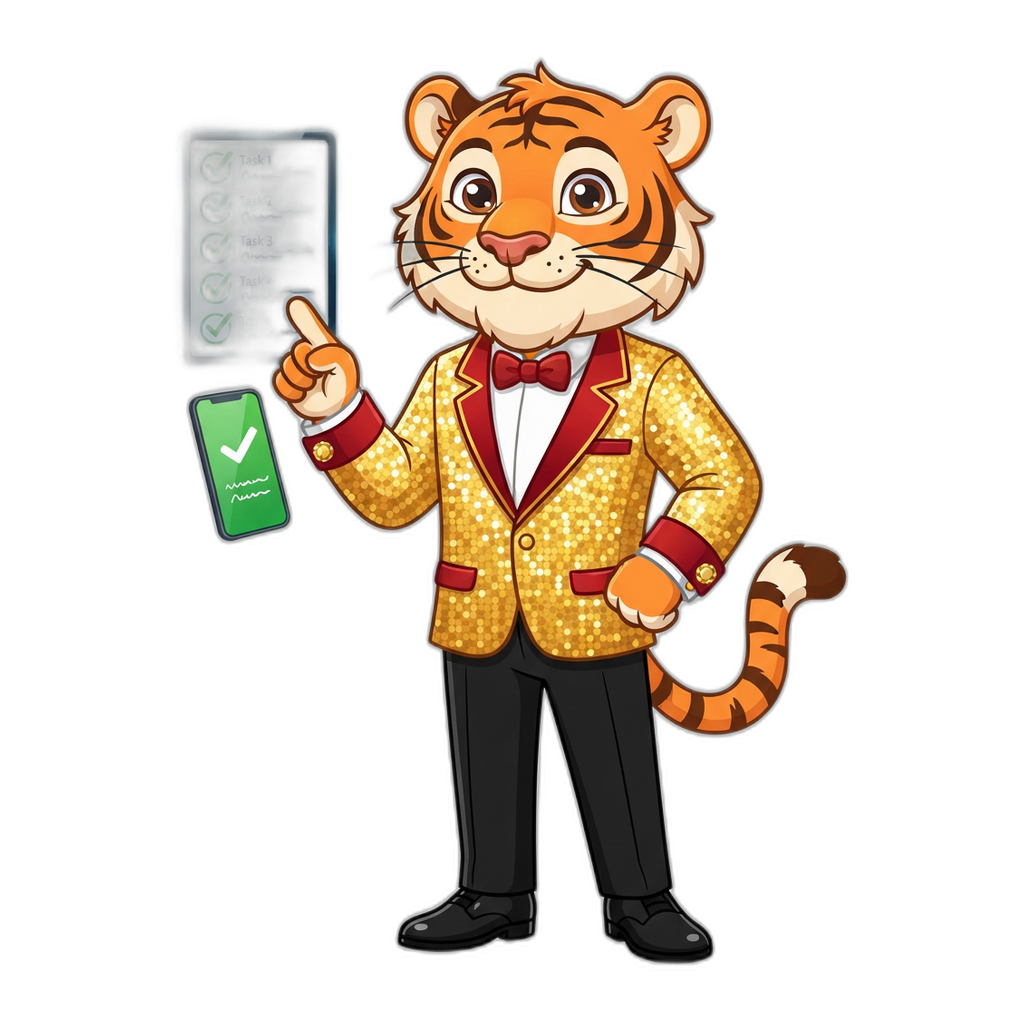 6Club mascot pointing at a deposit steps checklist on a phone