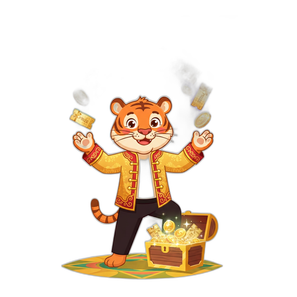 6Club mascot with welcome bonus coins and gift vouchers
