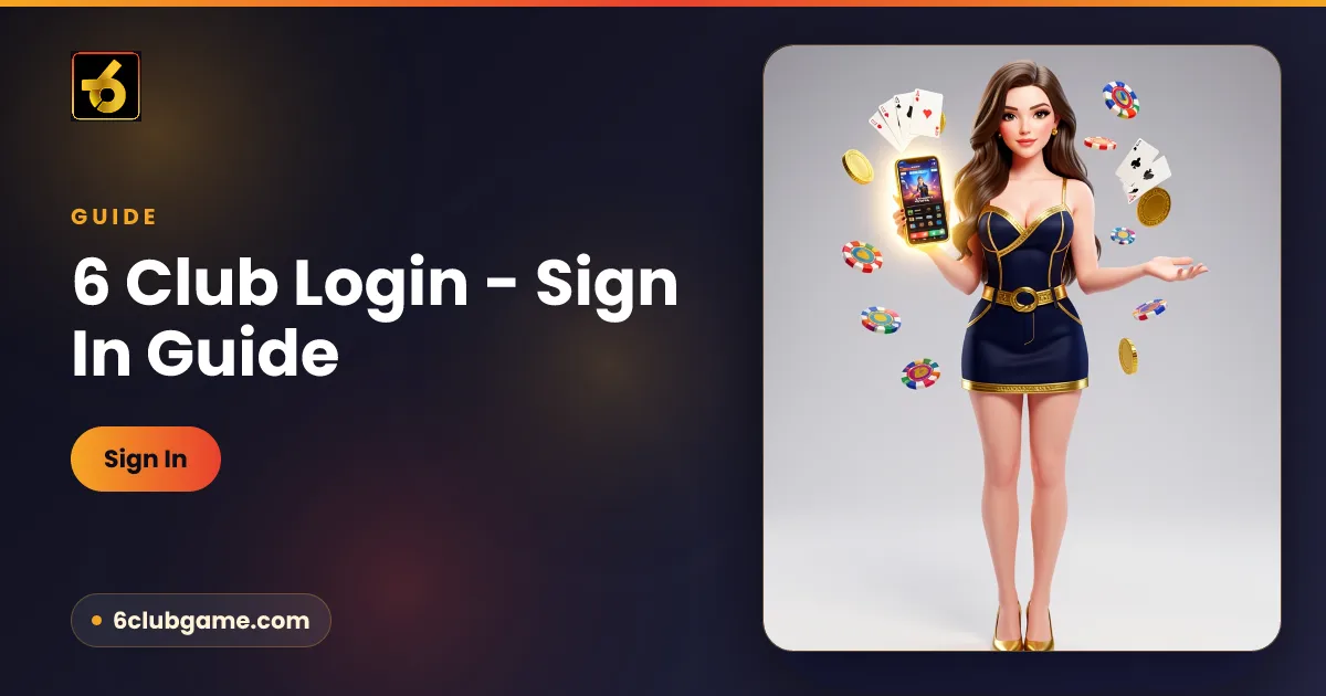 6 Club login guide — sign in to your account on any device