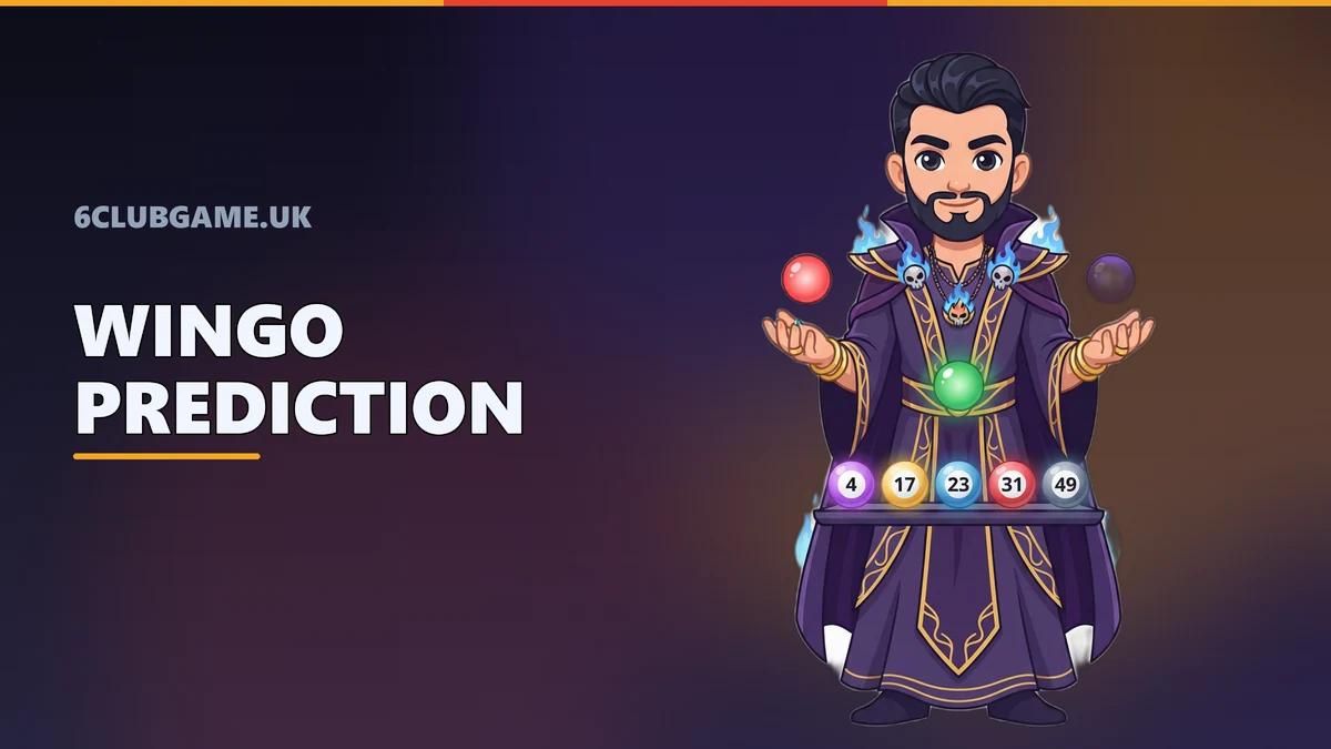 Wingo prediction mascot with red, green and violet number orbs
