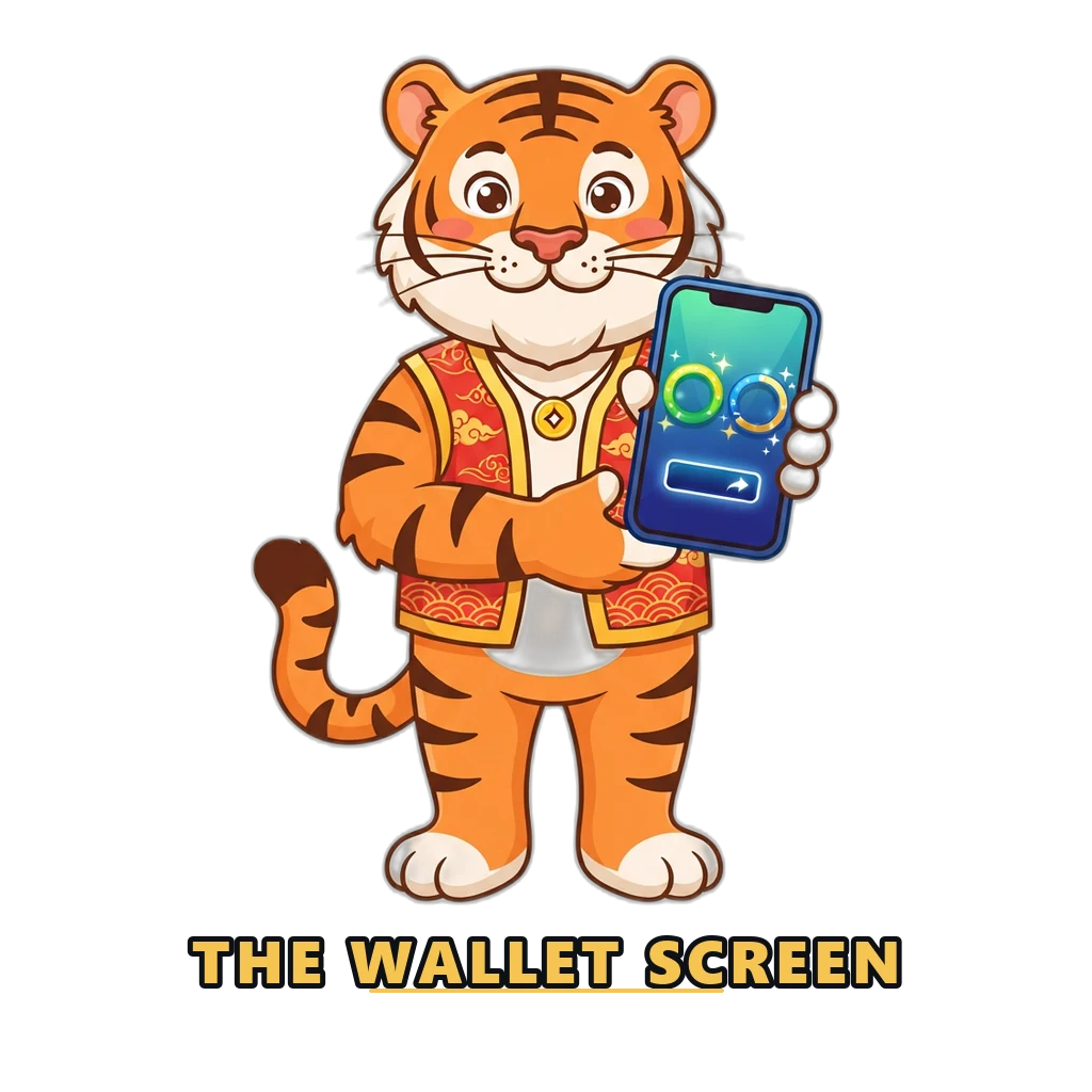 The wallet screen showing the main and third-party split