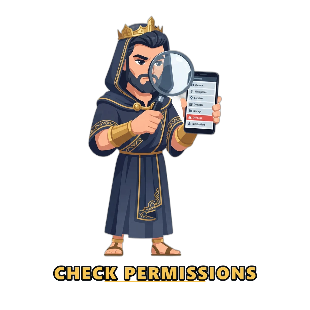 Reviewing the permissions an app requests before installing it