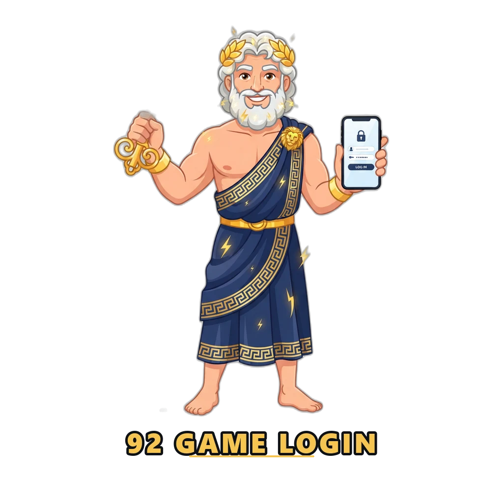 92 Game login screen with phone number and password fields