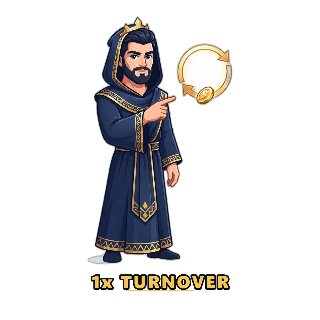 The bonus requires one times turnover in valid bets before withdrawal