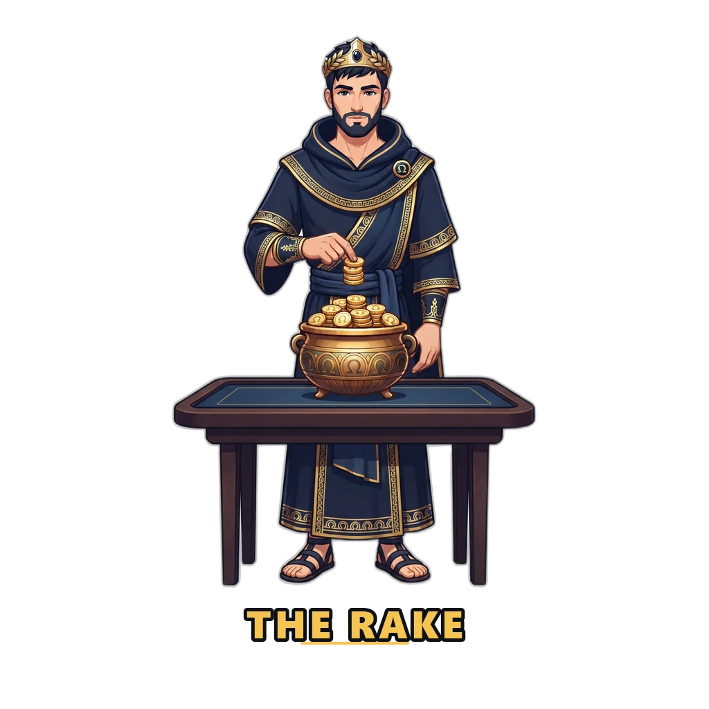 The platform takes a cut of every pot regardless of who wins