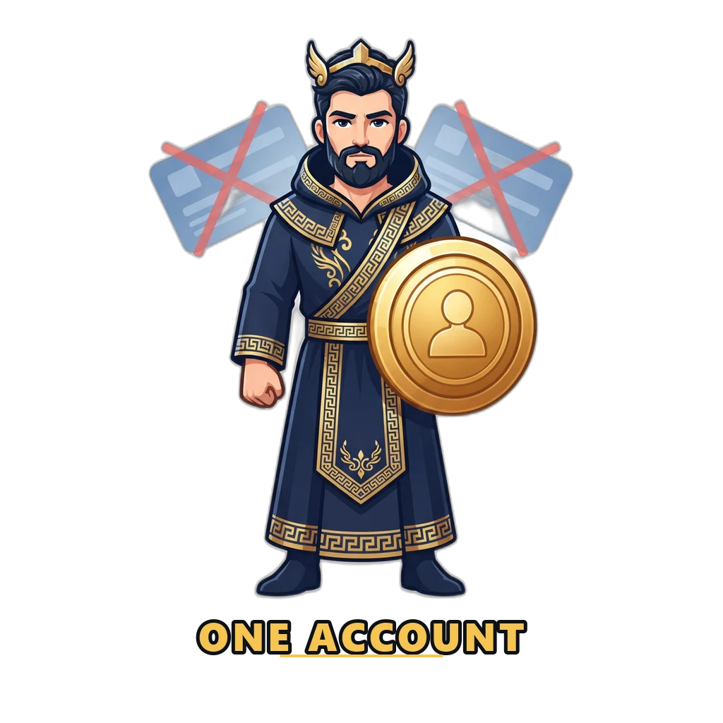 One account per person, as required by the platform activity rules