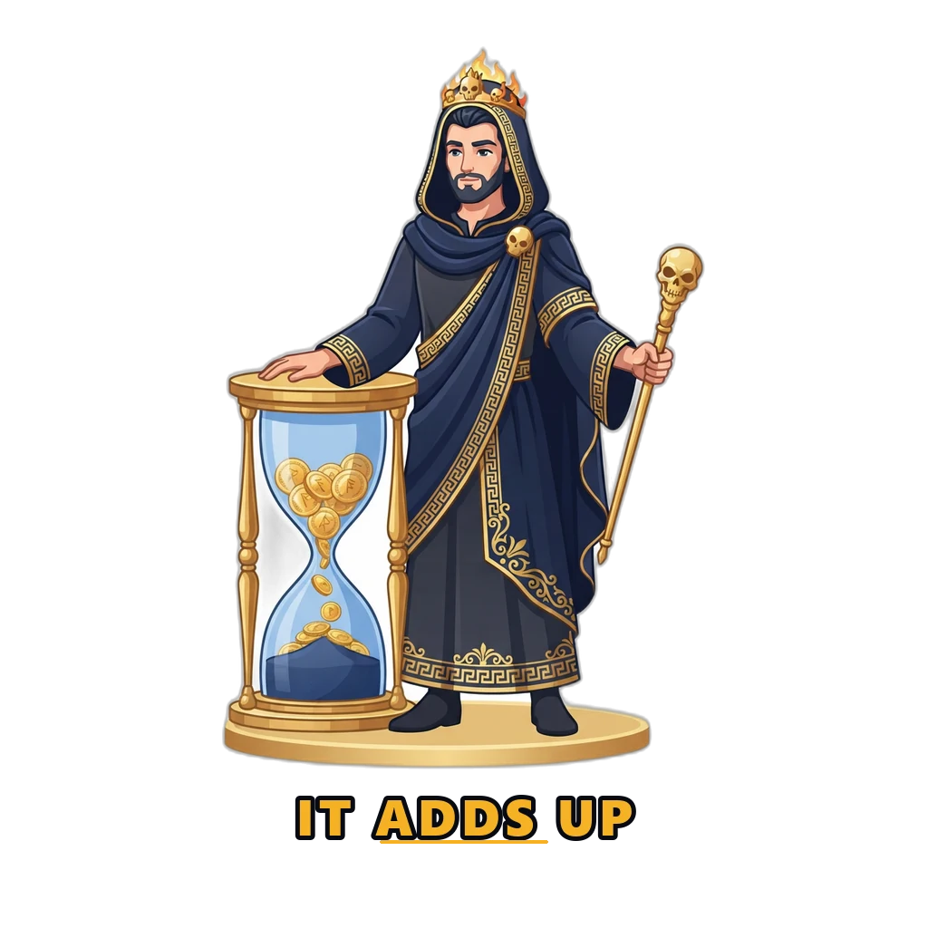 Hades mascot warning how quickly continuous draw rounds drain a balance