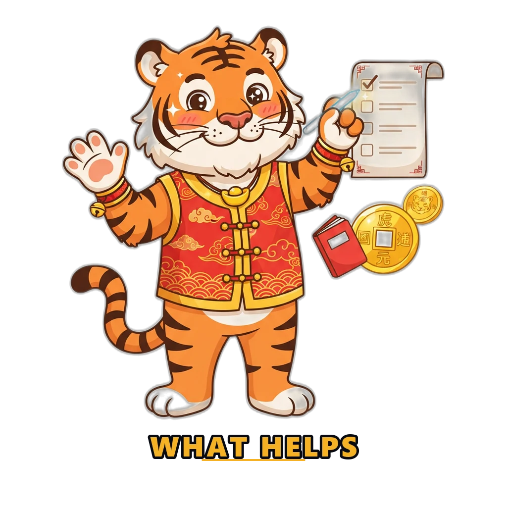 Fortune Tiger mascot showing a fixed loss limit instead of chasing signals