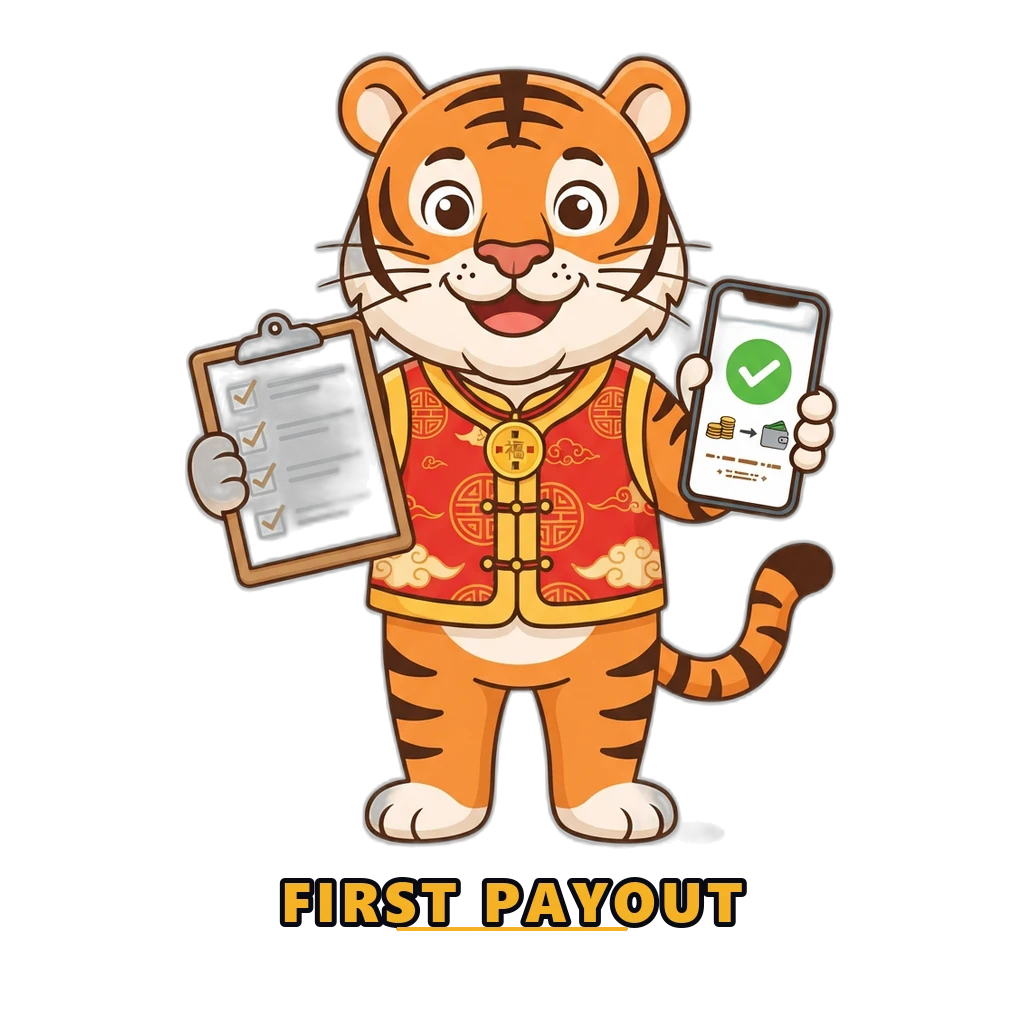 Mascot with a checklist for completing a first 92 Game withdrawal