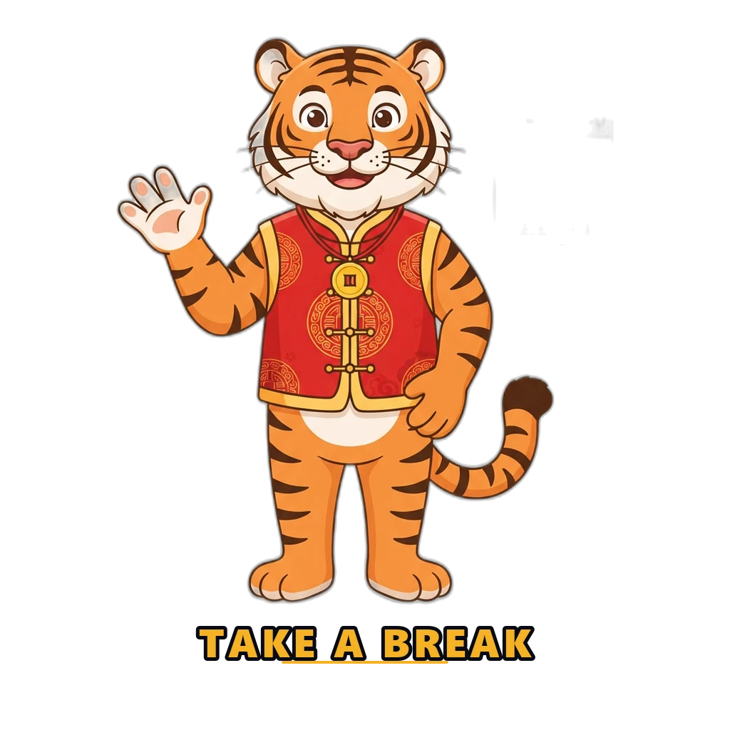 Mascot beside a calendar showing days marked off during a break from play