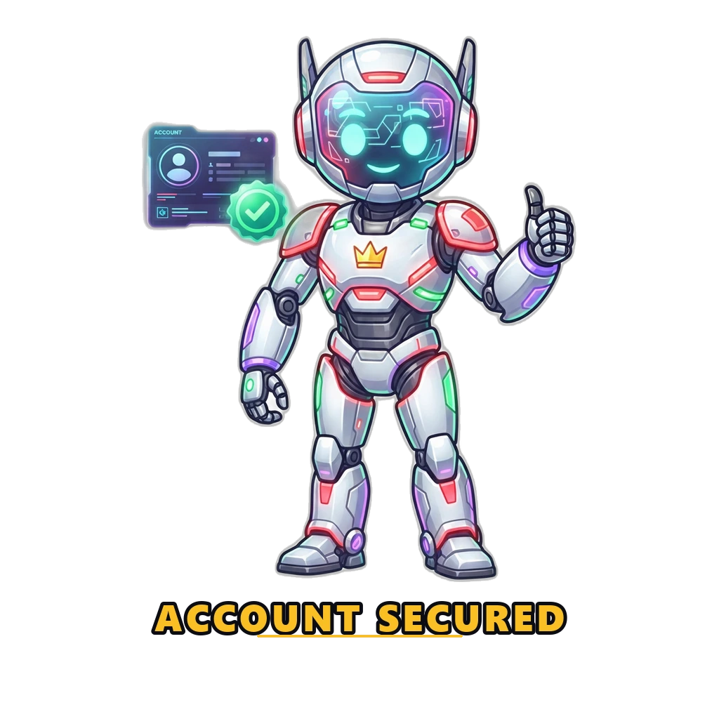 A secured account after a successful login and password reset