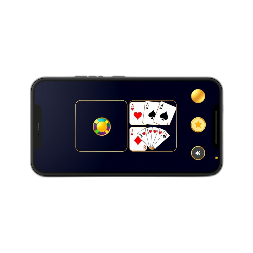 Dark casino-style game lobby on a phone showing four tiles — Color Prediction, Wingo, Teen Patti and Rummy — with gold accents and a clean grid layout.