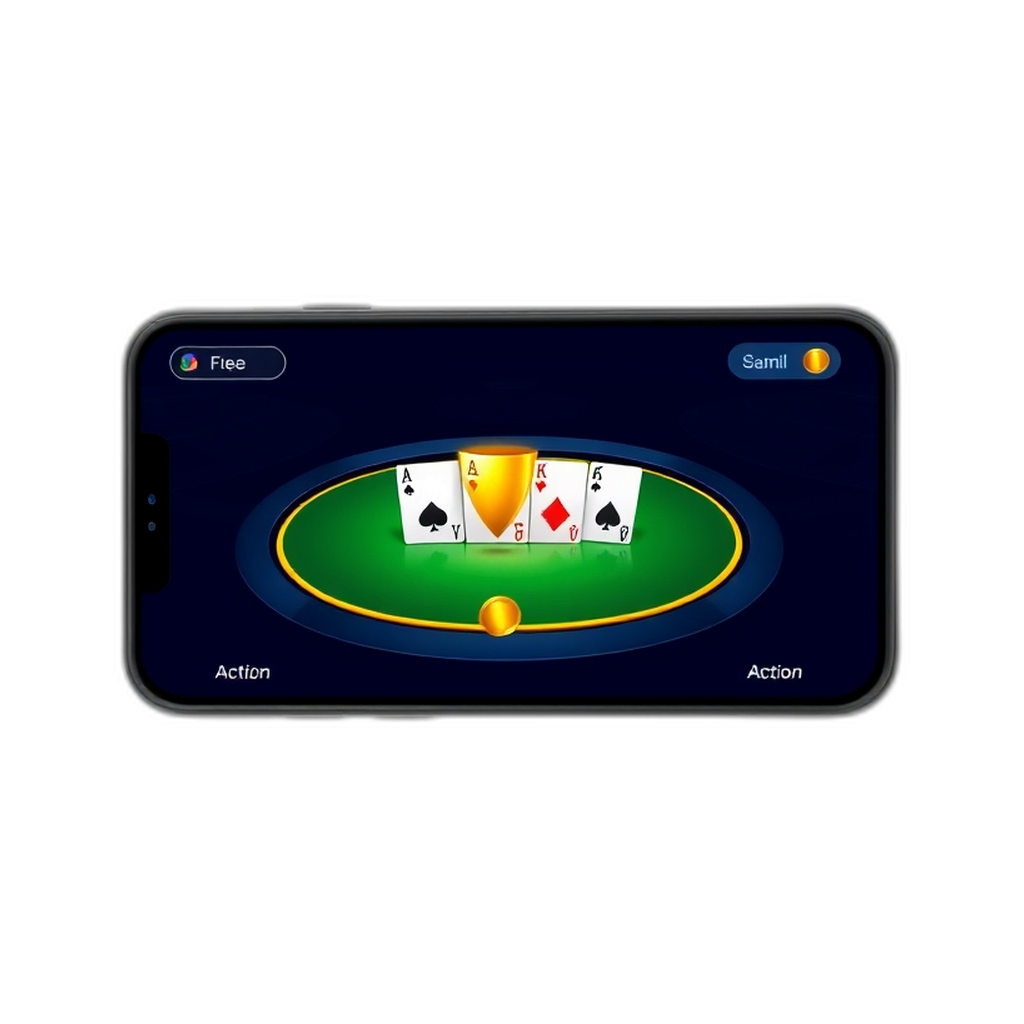 Phone screen showing a green felt three-card table with three face-down cards per seat, a glowing gold pot in the centre, and Blind / Chaal / Pack buttons in a dark casino theme.