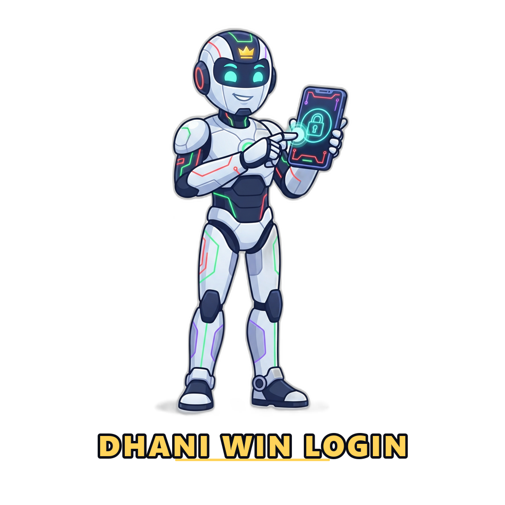 Dhani Win demo login screen on a mobile phone