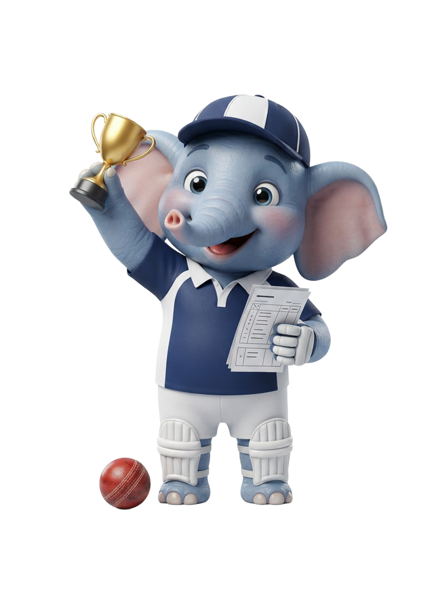 Cricket fan mascot for the India vs Zimbabwe T20 2026 series