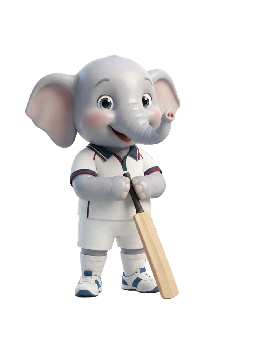 Mascot beside separate competition record bars representing a franchise T20 career