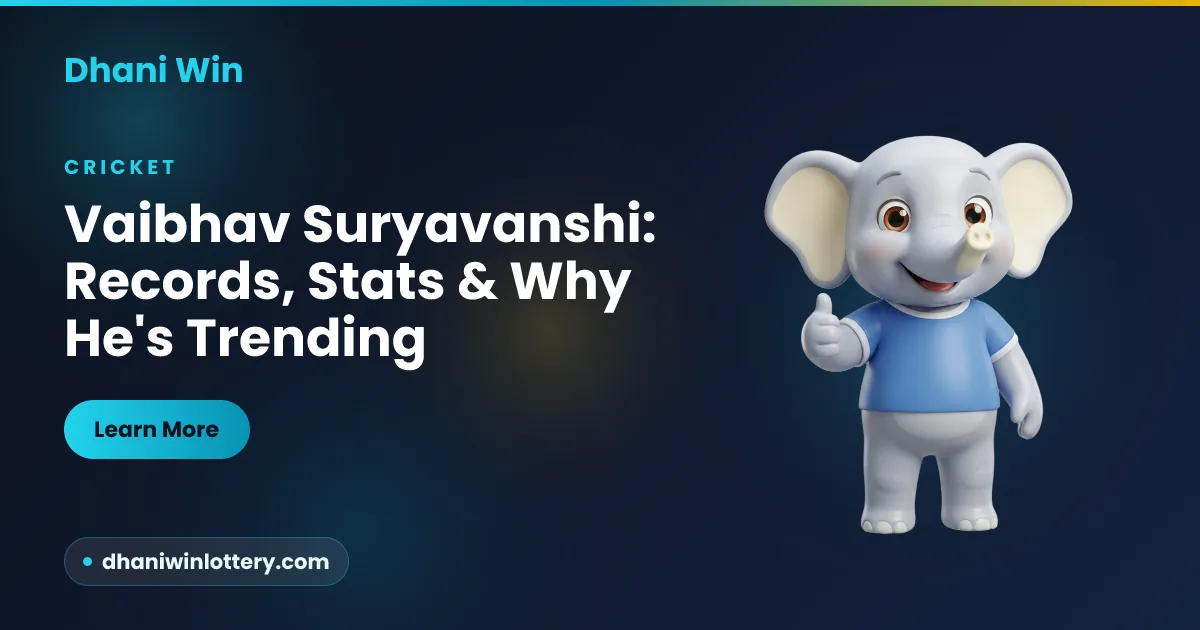 Fan guide to Vaibhav Suryavanshi — the teenage Indian batter whose records and stats are trending, with sources to verify every figure