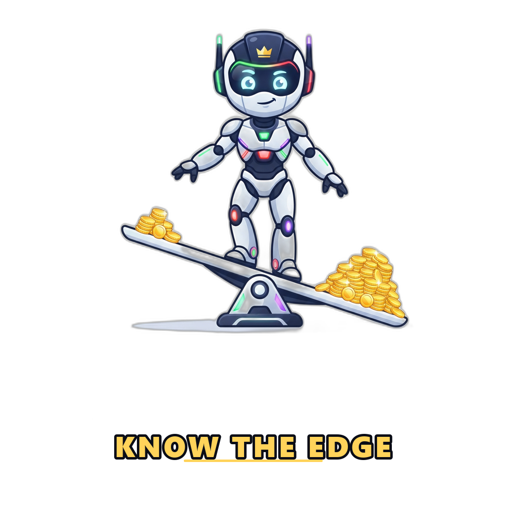 House edge in the Wingo game shown as an unbalanced seesaw