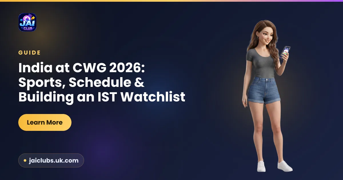 India at CWG 2026: Sports & Schedule — Jai Club guide