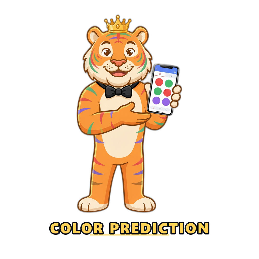 Color prediction game board on a mobile phone