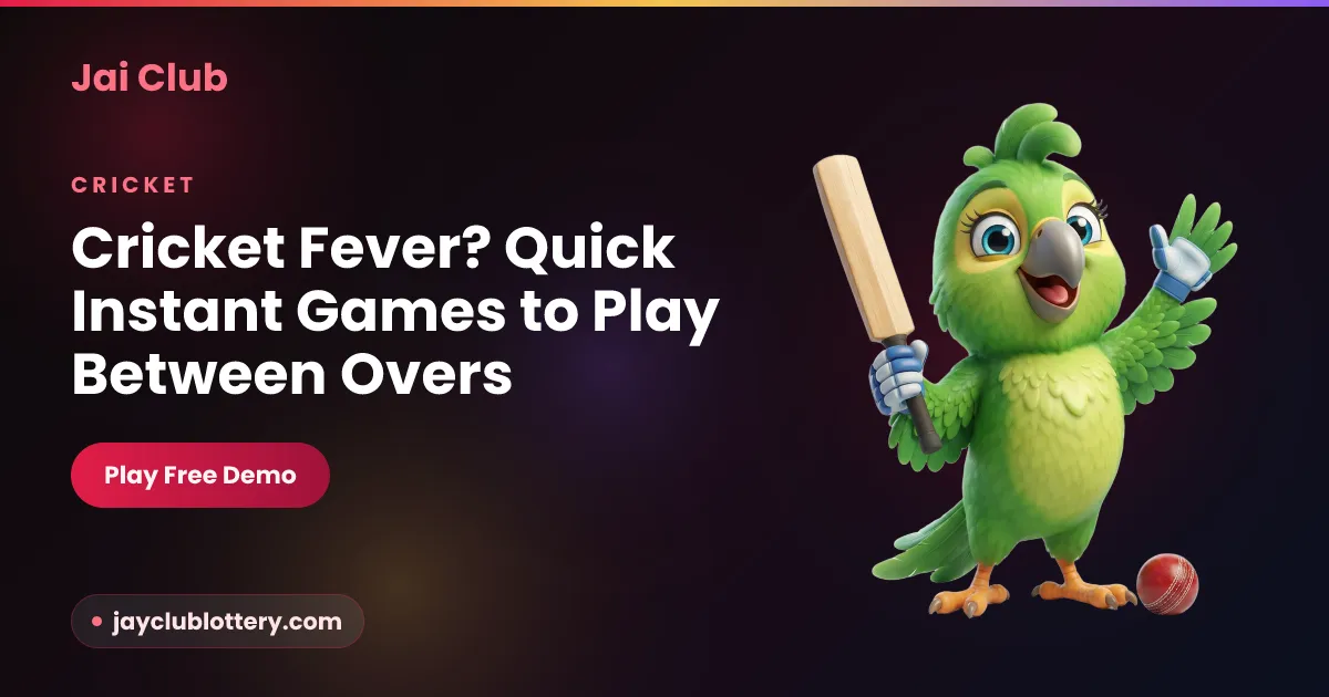 Cricket fever instant games to play between overs on Jai Club — Wingo and colour prediction