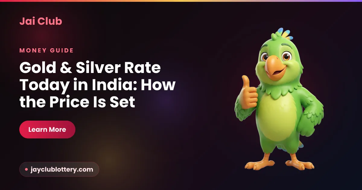 Explainer showing how the daily gold and silver rate in India is built up from spot price, duty, GST and making charges