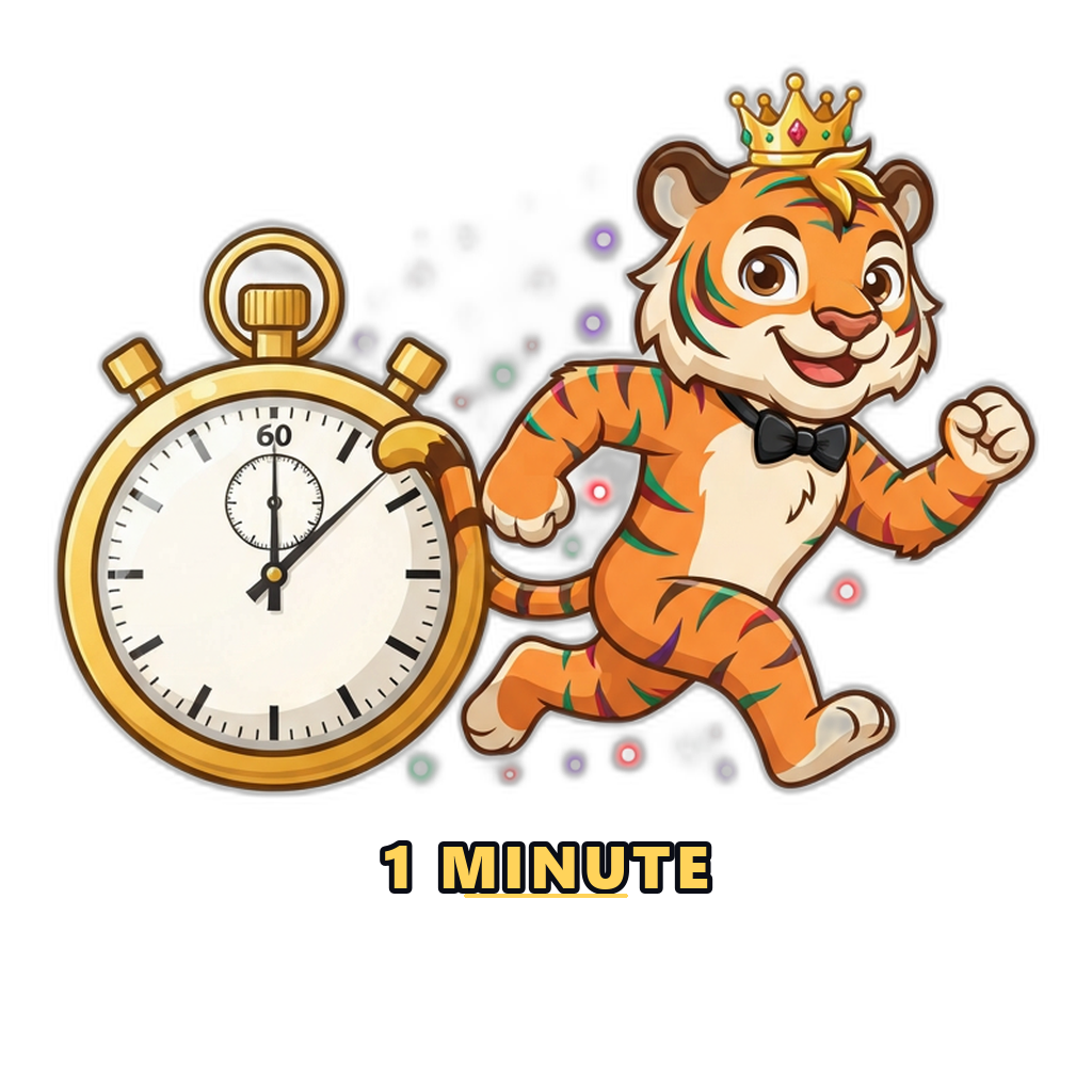 Wingo 1 minute prediction countdown timer with color chips