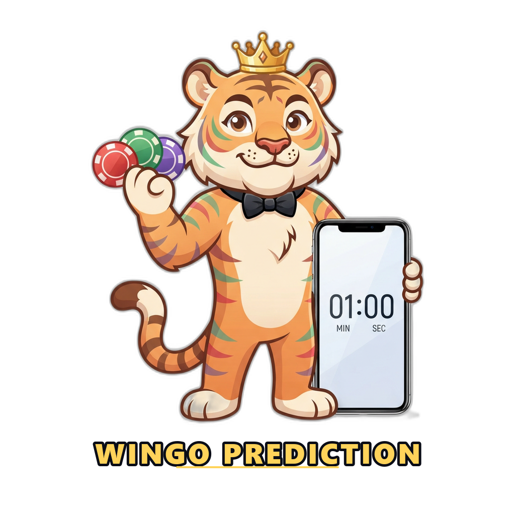 Wingo prediction game with red green and violet color chips