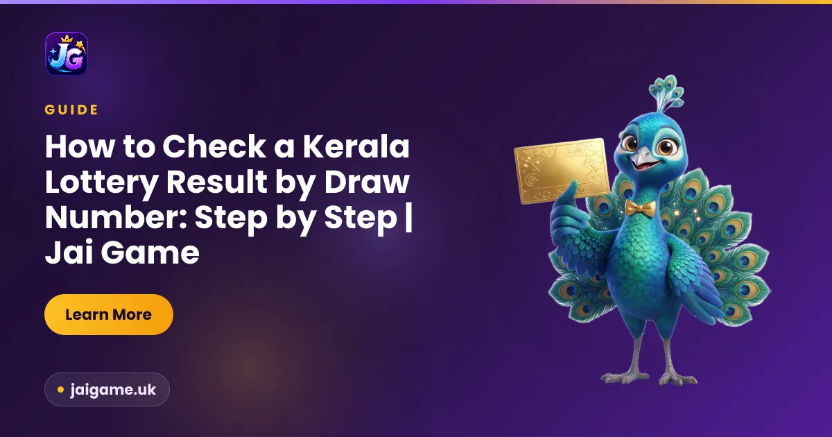 Checking a Kerala lottery result by draw number — a hand holding a lottery ticket beside a phone showing an official result sheet