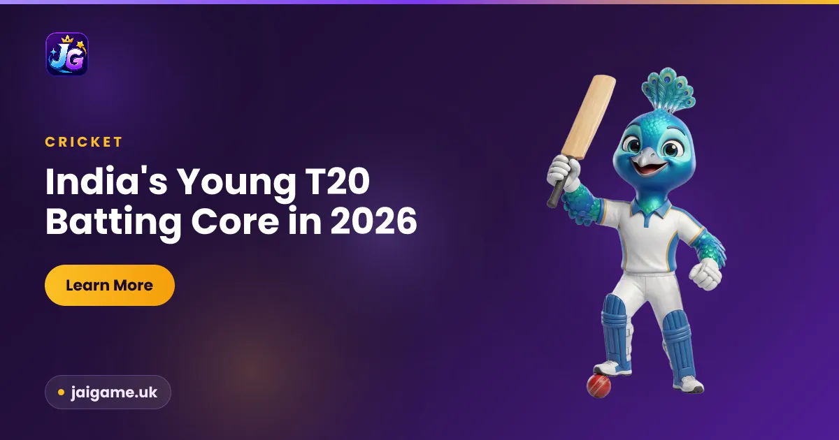 India's young T20 batting core in 2026 — young batters walking out to bat in a floodlit stadium