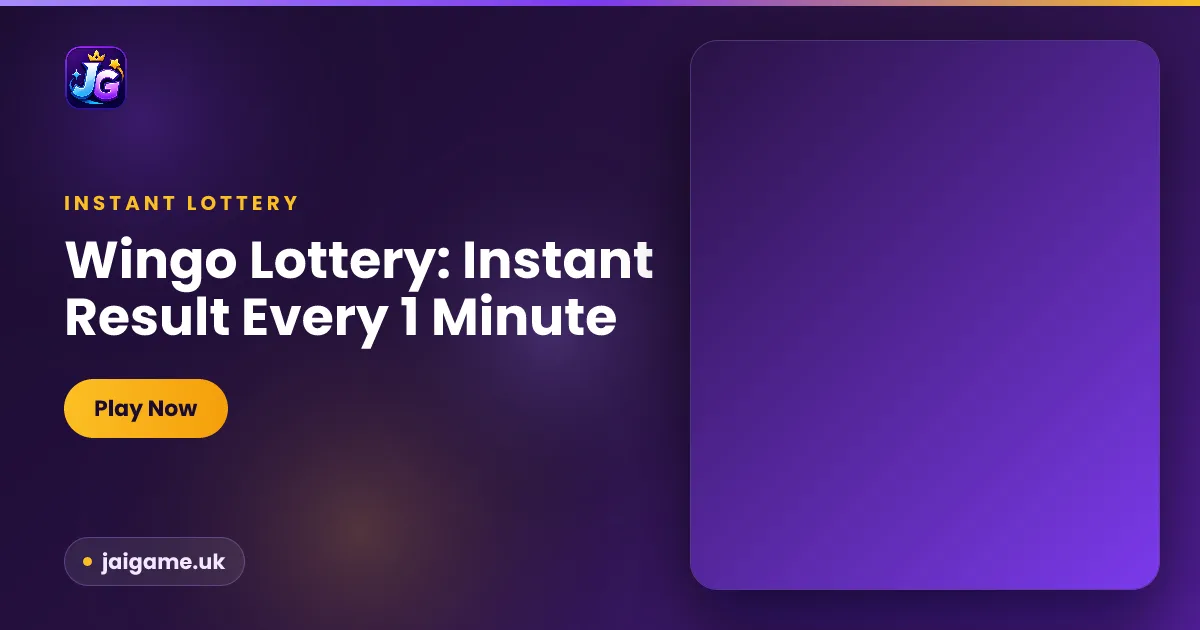 Jai Game Wingo instant lottery — a fresh result every one minute