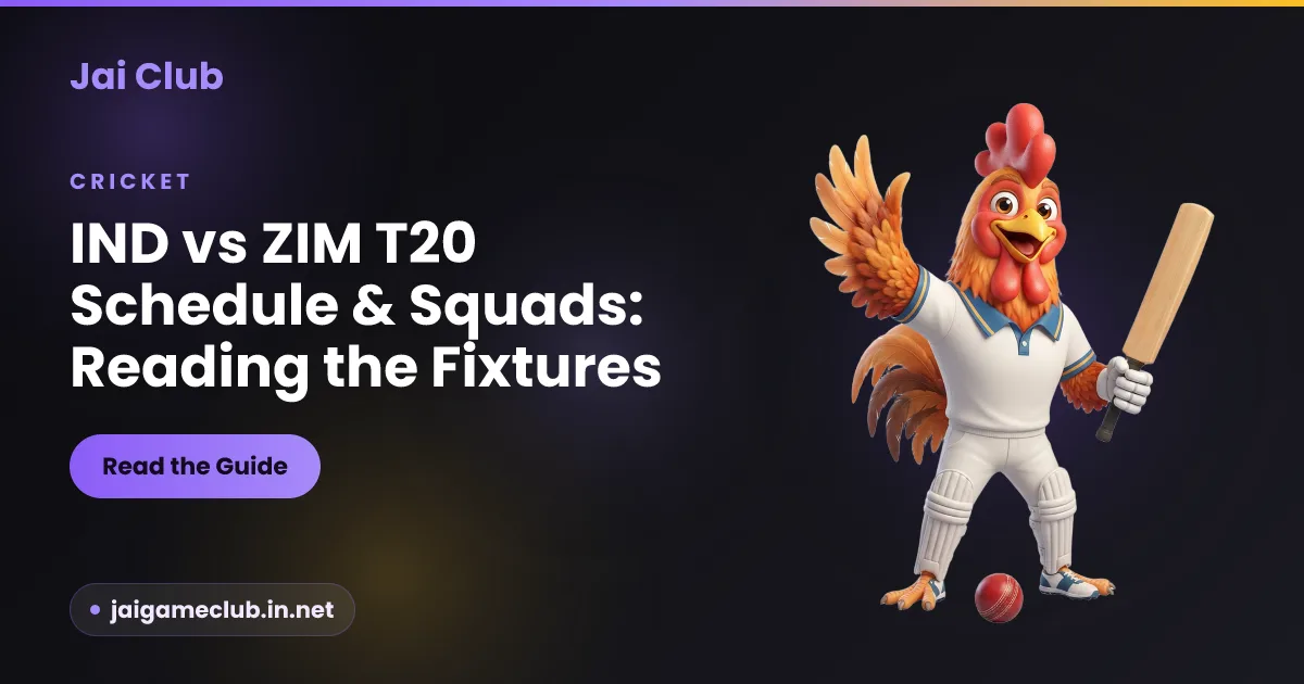 IND vs ZIM T20 schedule and squads — a Jai Club fan guide