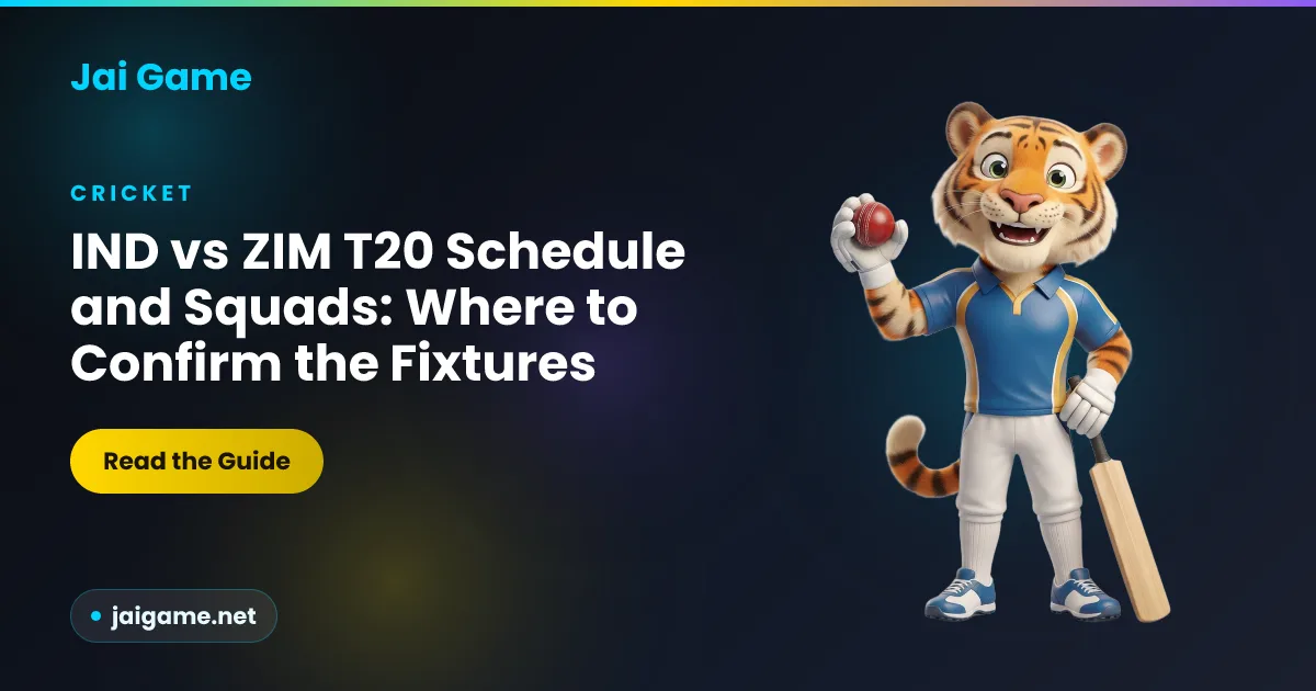 Where to confirm the IND vs ZIM T20 schedule and squads guide on Jai Game
