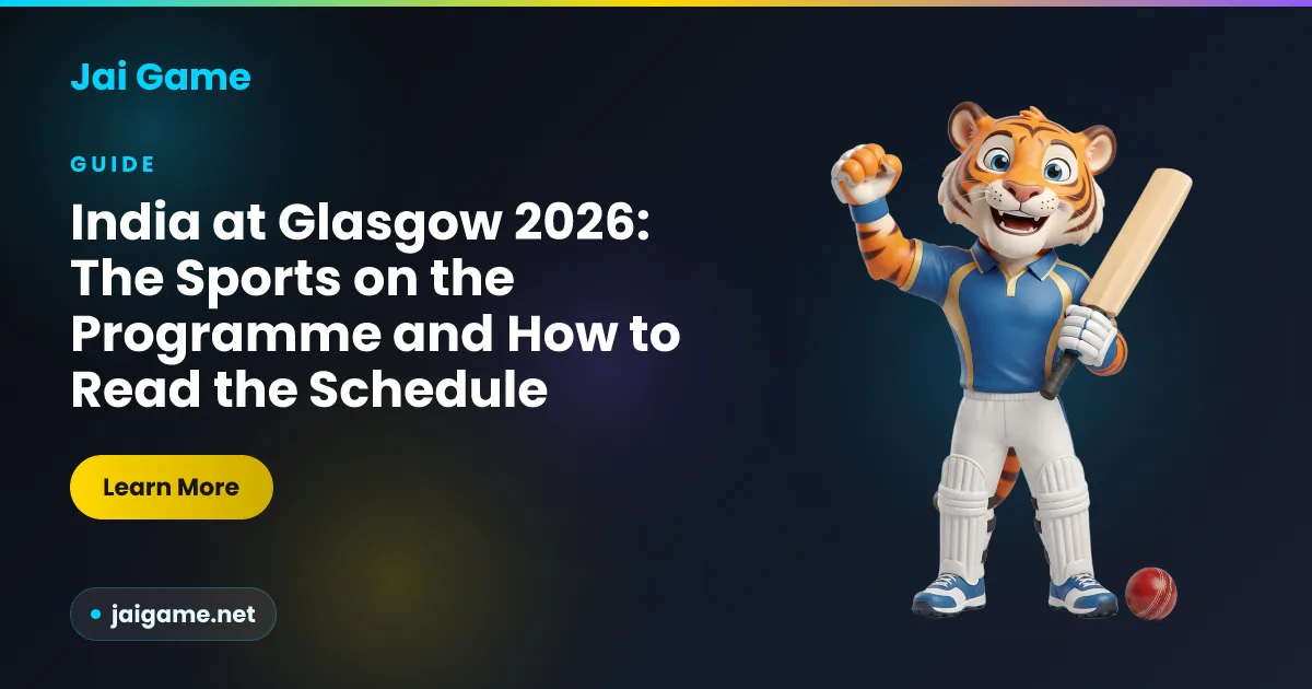 Sport-by-sport overview of the Glasgow 2026 Commonwealth Games programme for Indian viewers, from Jai Game