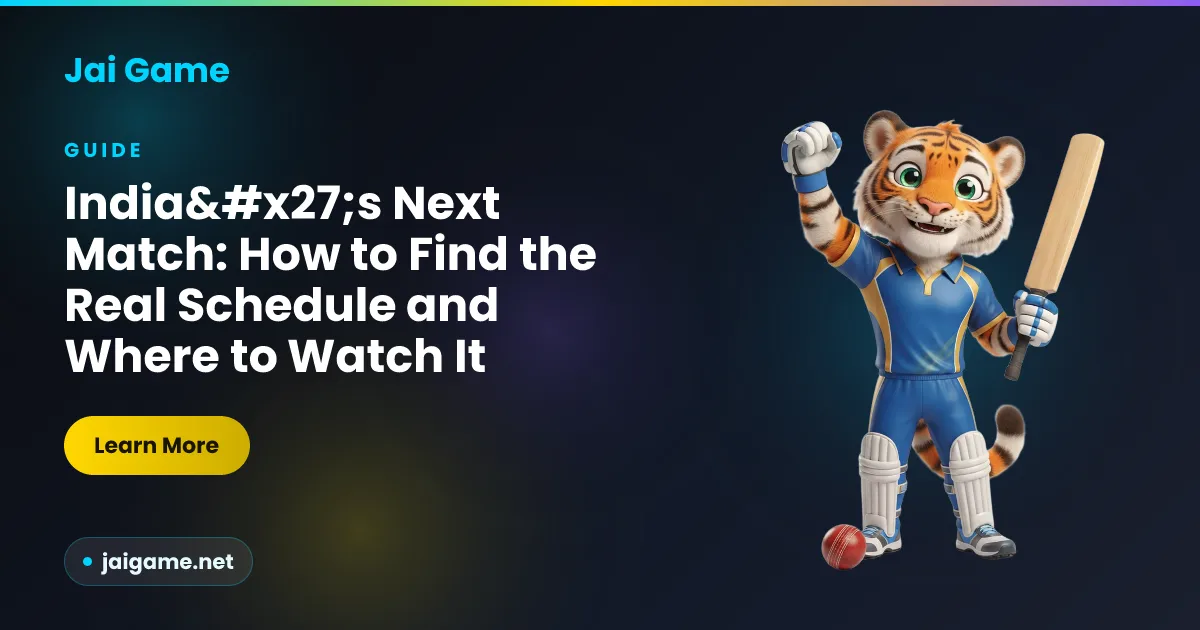 Guide to verifying India cricket fixtures, start times in IST and broadcast listings, illustrated for Jai Game