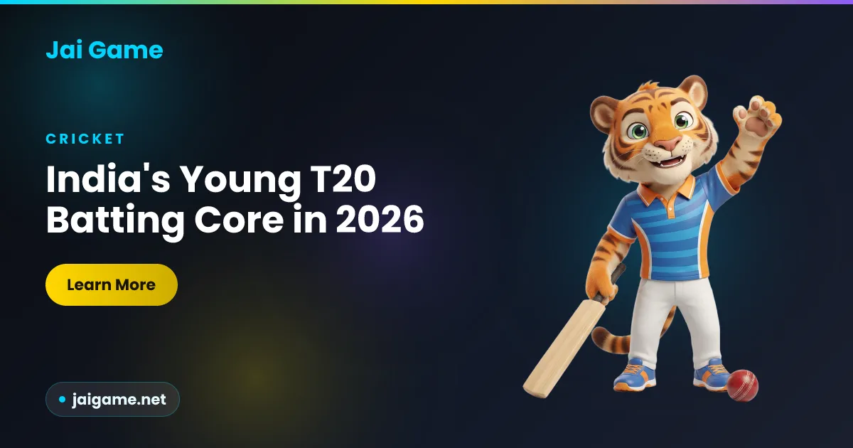 Guide to the young Indian T20 batting group of 2026 and the roles each player fills in the order, from Jai Game