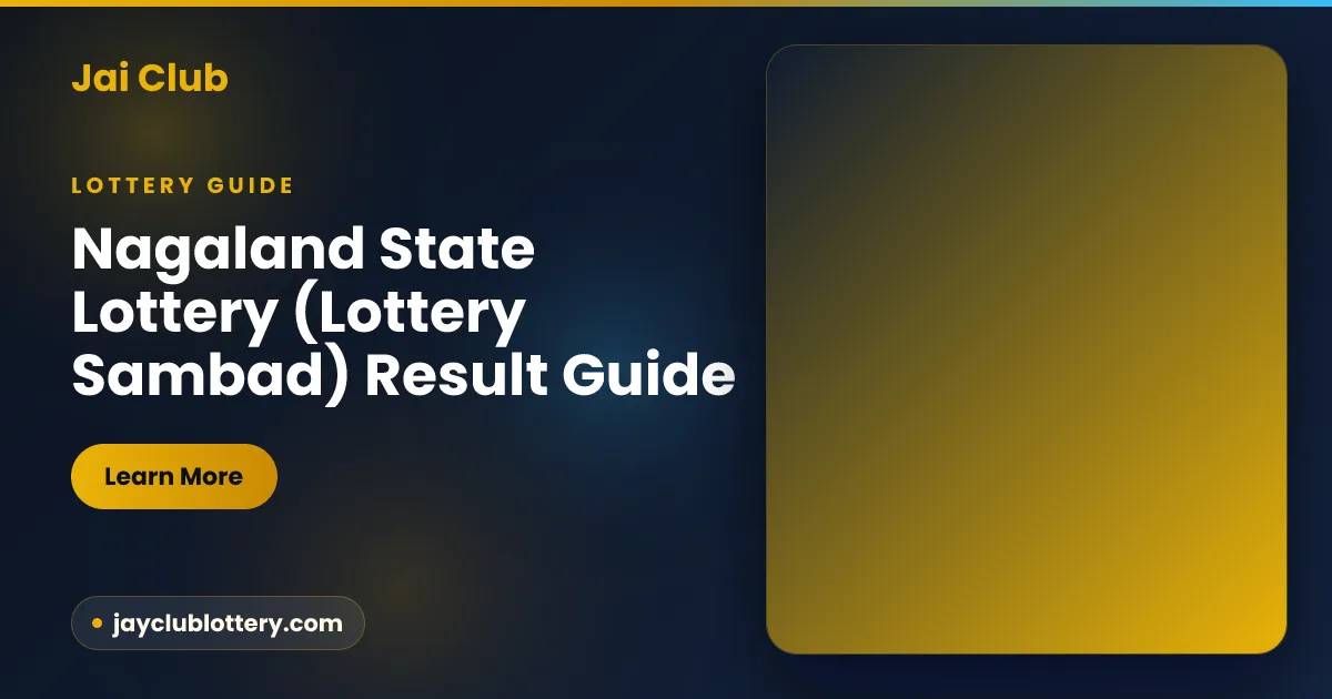 Nagaland State Lottery Sambad three daily draw times