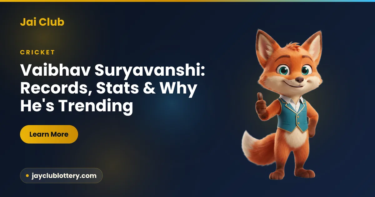 Vaibhav Suryavanshi: Records, Stats & Why He Is Trending