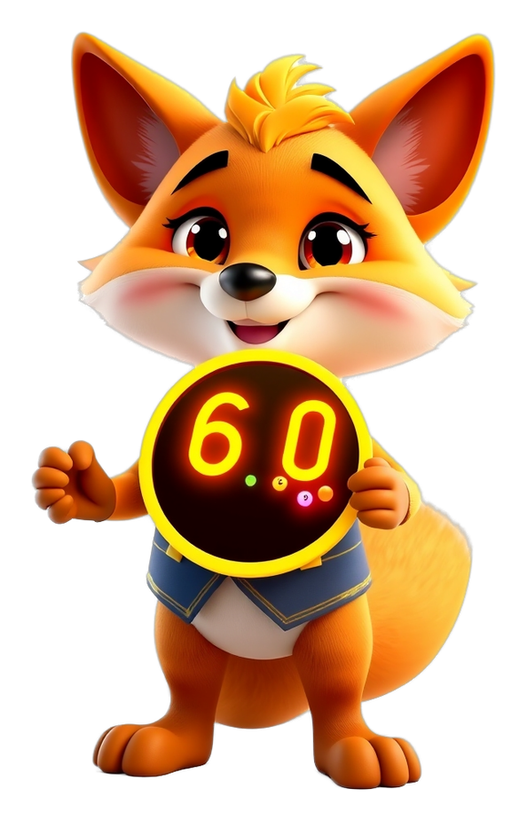 Lottery Game Bonus mascot with a Wingo countdown timer and number balls