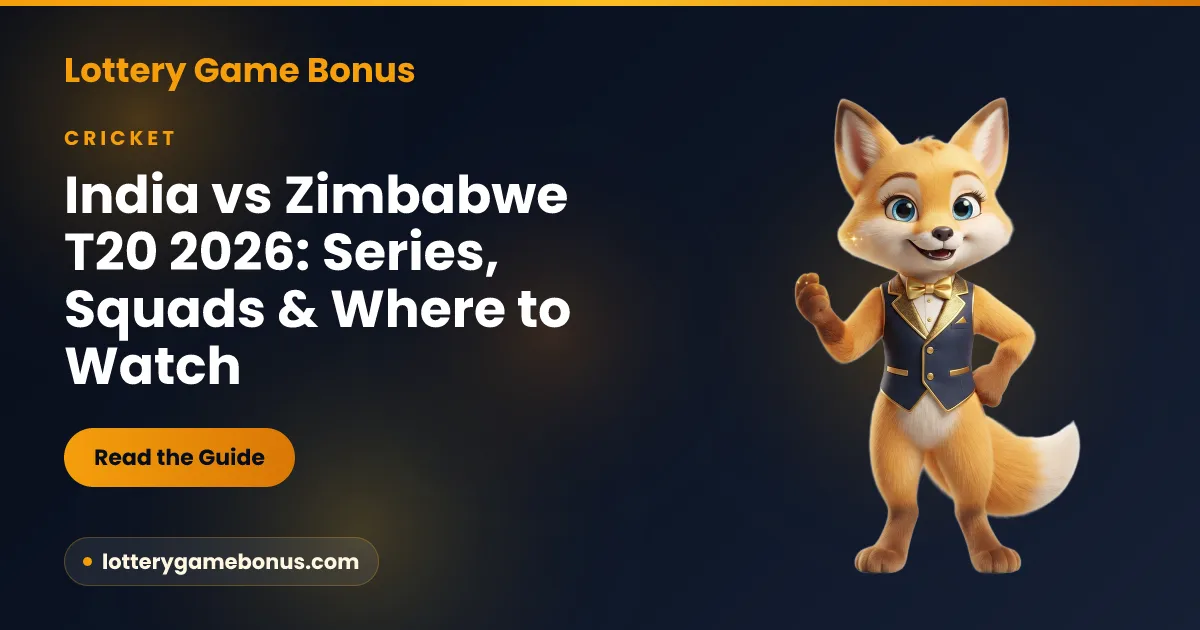 India vs Zimbabwe T20 2026 — a fan guide to the series format, squads and where to watch, from Lottery Game Bonus