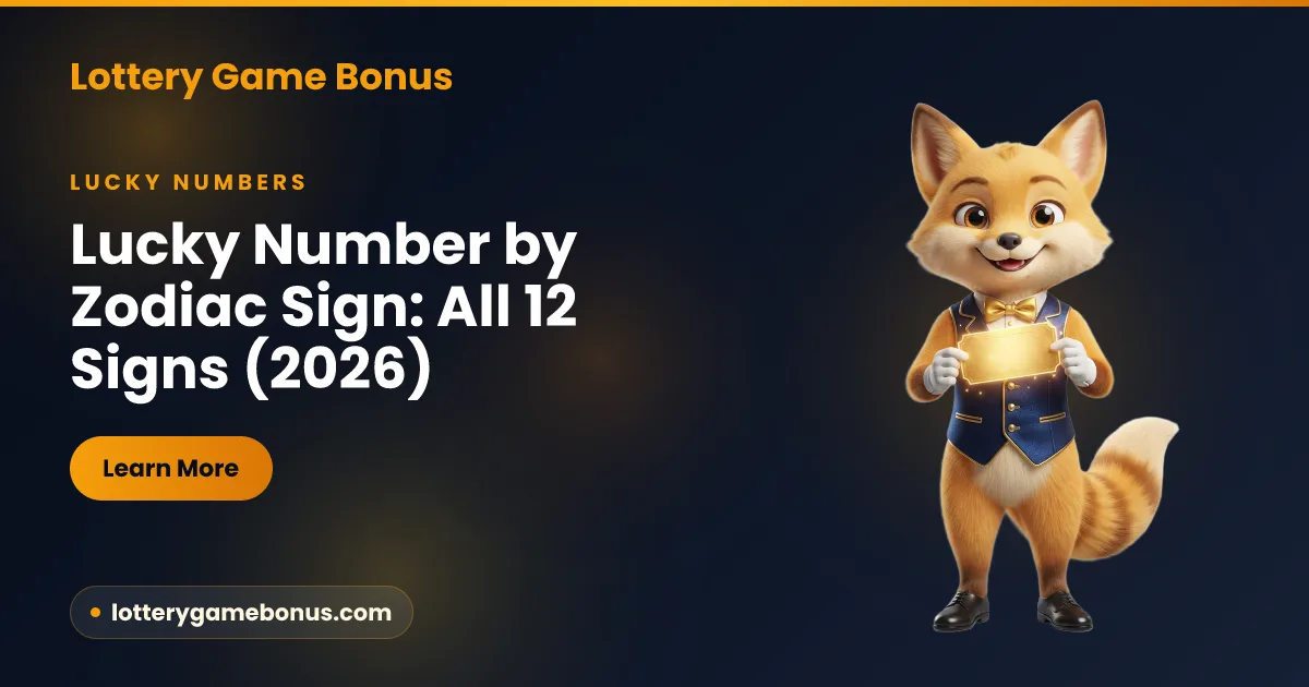 Lucky number by zodiac sign — the number, colour and lucky day traditionally linked to each of the 12 signs, from Lottery Game Bonus