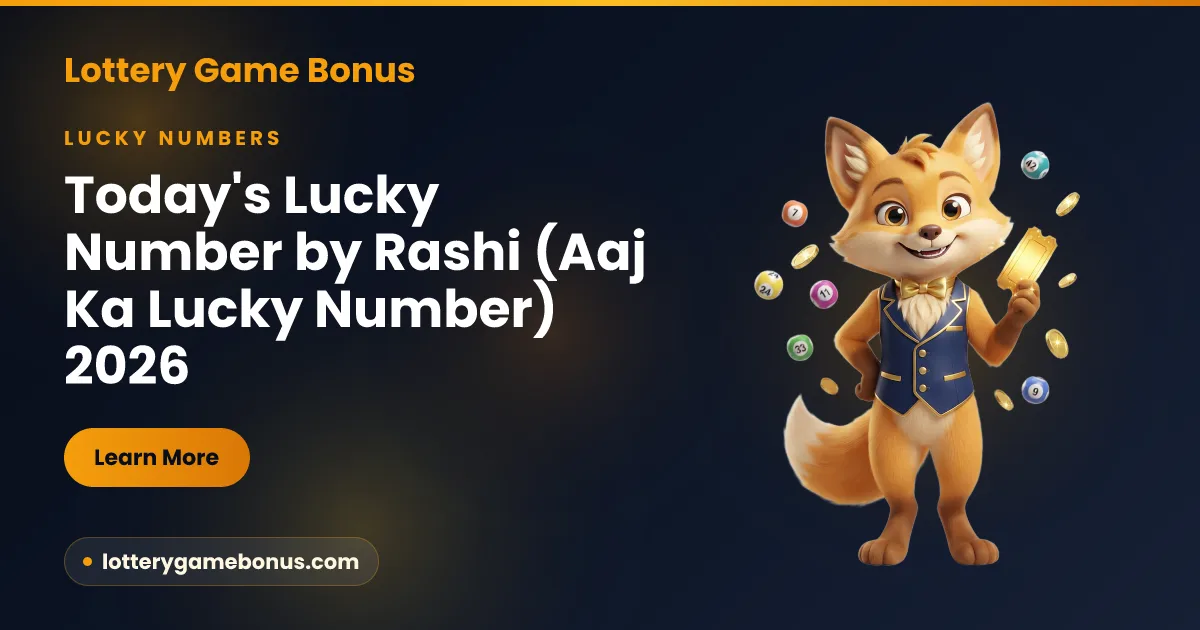 Today's lucky number and lucky colour by rashi (zodiac sign) — a fun daily rashifal guide from Lottery Game Bonus