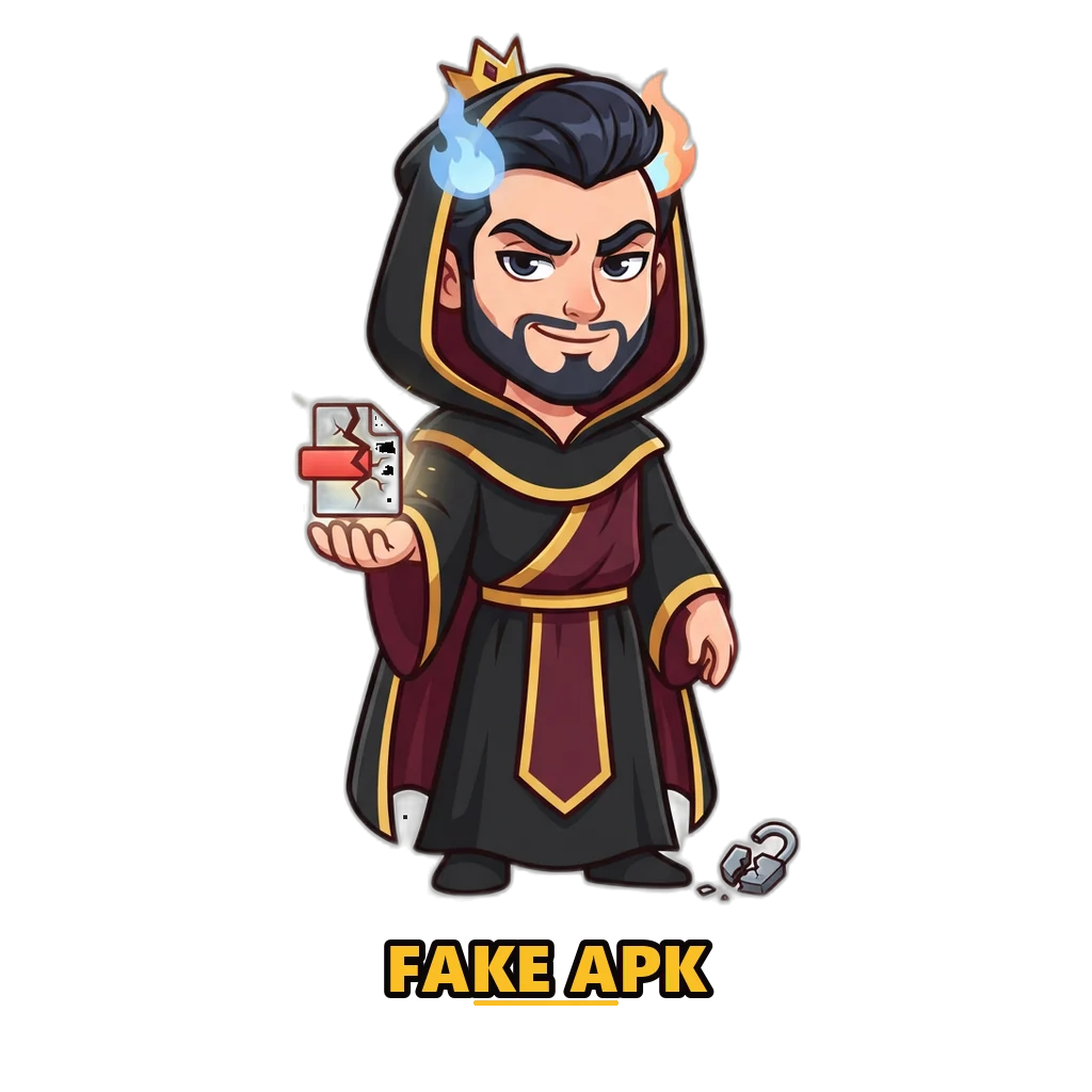 Hades mascot handing over a cracked APK file labelled MOD, a warning that any Raxi Win APK is unofficial