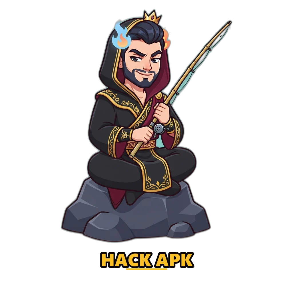 Hades mascot dangling a fake colour prediction hack APK as bait, a trap the Raxi Win game warns about