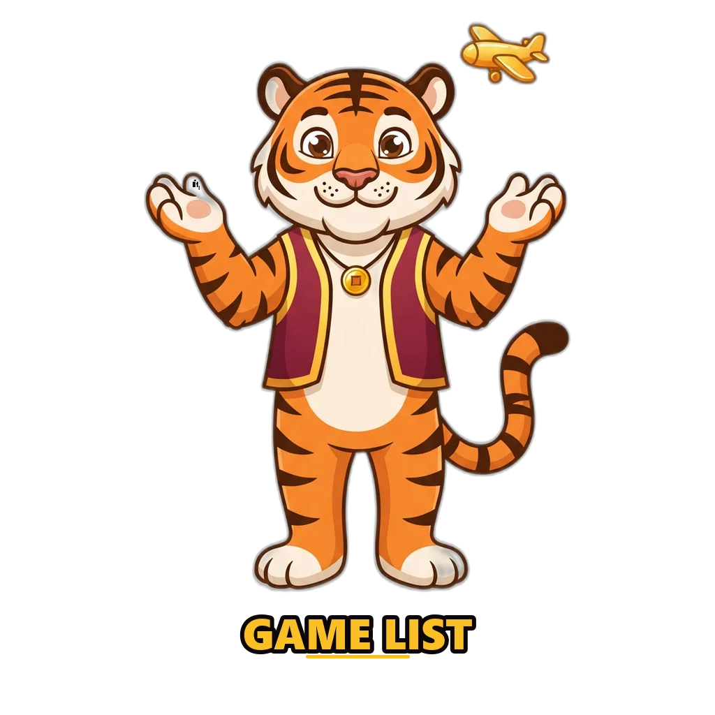 Lucky tiger juggling green, red and violet balls, the three colours used in Raxi Win games
