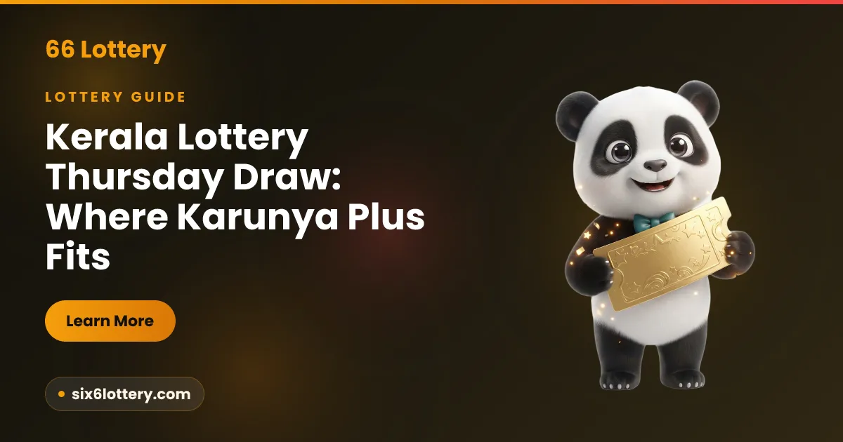 Weekly calendar illustration with Thursday highlighted, showing where the Karunya Plus Kerala lottery draw sits in the week