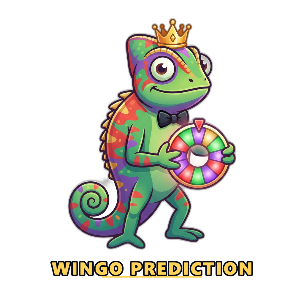 Cartoon mascot presenting a 66 Lottery Wingo prediction number wheel