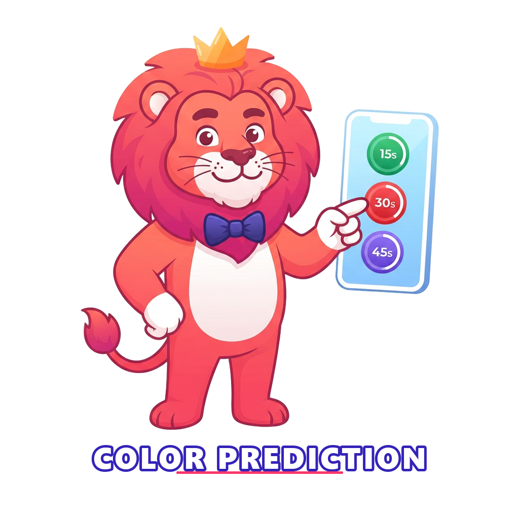 Color prediction game round with colour choices and a countdown timer